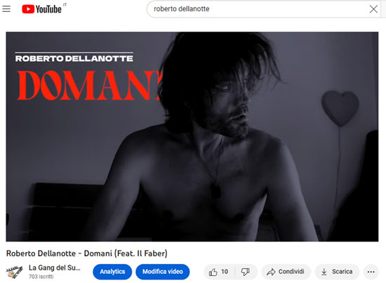 Roberto Dellanotte - Domani - il nuovo singolo su YouTube
