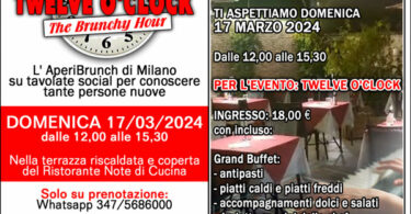 twelve o'clock brunch milano single al note di cucina