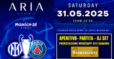 inter psg aperitivo per single aria club
