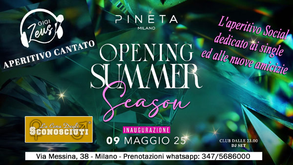 aperitivo cantato milano single al pineta milano