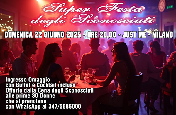 aperitivo degli sconosciuti al just me milano