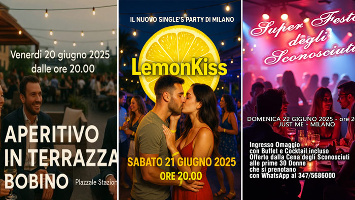 serate feste ed eventi per single a milano con la cena degli sconosciuti