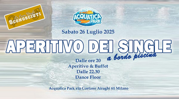 aperitivo a bordo piscina per single all acquatica park di milano