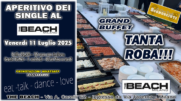 aperitivo per single the beach milano