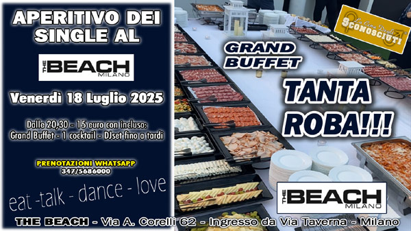 the beach milano aperitivo per single