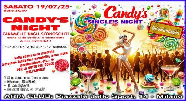 candy s night aperitivo per single aria club milano