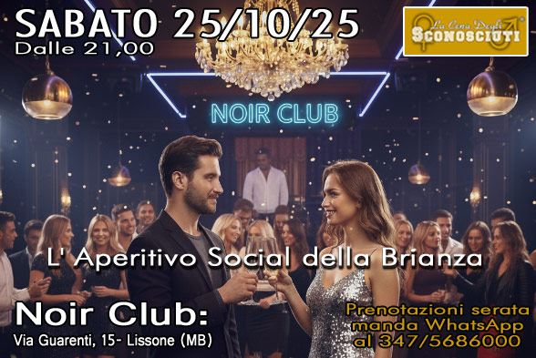 aperitivo per single in brianza al noir club di lissone