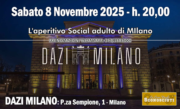 aperitivo social ai dazi di milano con la cena degli sconosciuti