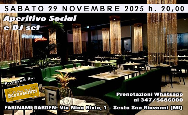 aperitivo per single farinami garden