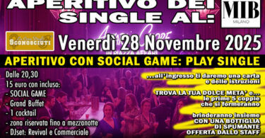 aperitivo per single con social game al mib milano