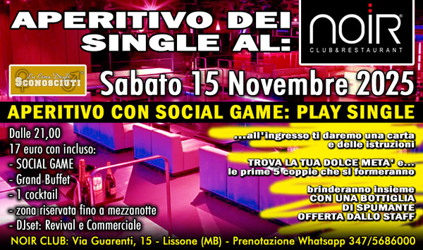 aperitivo social per single al noir club di lissone aperitivo social per single al noir club di lissone
