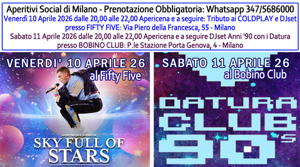 aperitivo social dedicato ai single fifty five e bobino club