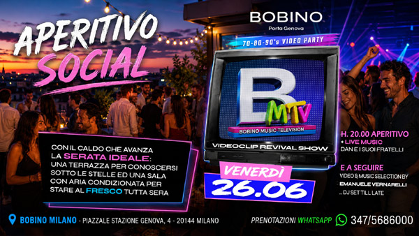 aperitivo social anni 80 fresh party bobino milano
