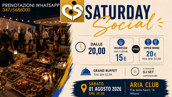 saturaday social aperitivo e dj set all aria club di milano sabato 1 agosto saturaday social aperitivo e dj set all aria club di milano sabato 1 agosto