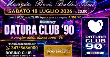 sabato 18 aprile bobino aperitivo anni 90