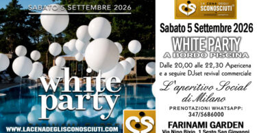 white party aperitivo social sabato 5 settembre al farinami garden di sesto san giovanni