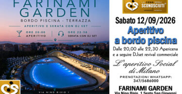 sabato 12 settembre al farinami di sesto san giovanni aperitivo per single