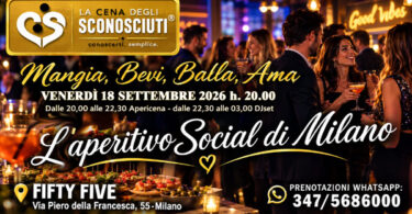 venerdì 18 settembre aperitivo social al fifty five di milano