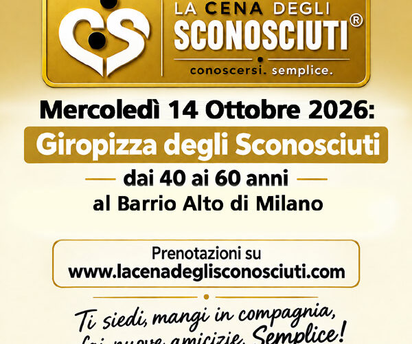 cena degli sconosciuti al barrio alto milano mercoledì 14 ottobre