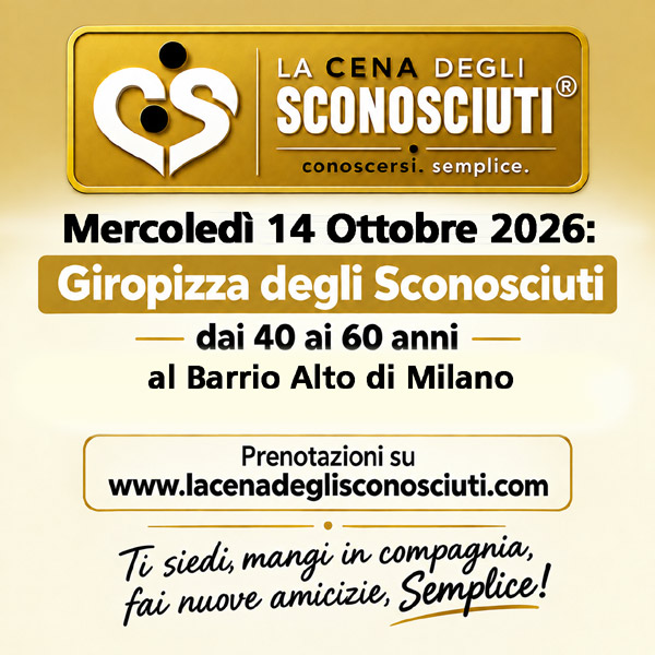 cena degli sconosciuti al barrio alto milano mercoledì 14 ottobre