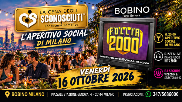 aperitivo social al bobino club milano venerdì 16 ottobre serata djset anni 2000
