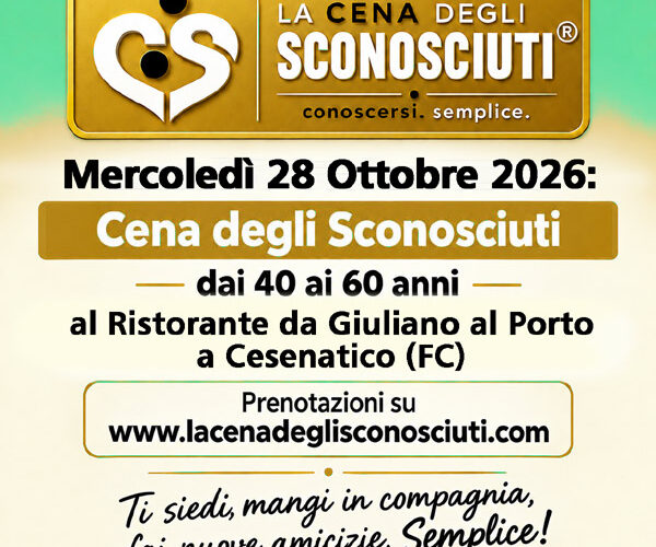 cena degli sconosciuti a cesenatico al ristorante da giuliano al porto