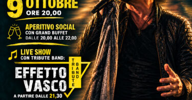 aperitivo con tribute band effetto vasco venerdì 9 ottobre al fifty five milano