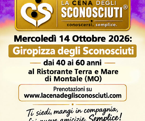 giropizza cena degli sconosciuti a montale modena